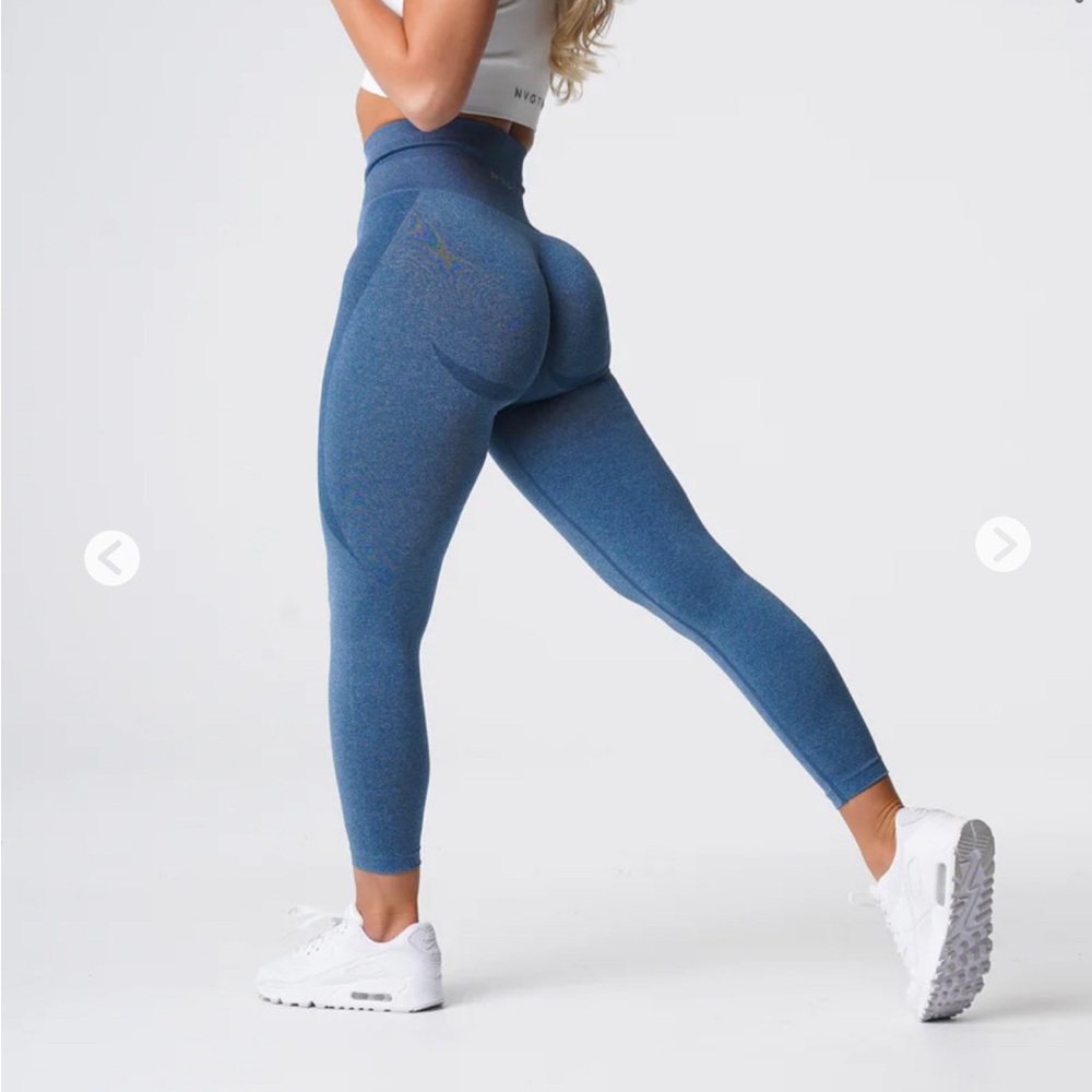 NVGTN Slate Blue Contour Seamless Leggings